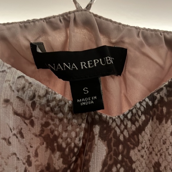 NWT Banana Republic snakeskin print chiffon spaghetti strap dress - Picture 9 of 13